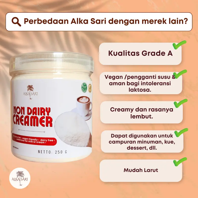 Premium Creamer Powder / Bubuk Creamer Premium Non Dairy Alka Sari 250 gr 1