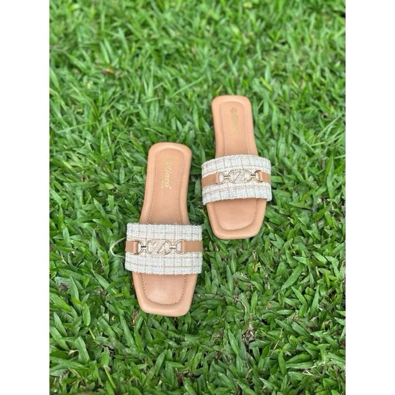 Sendal Flat Kokop Rajut Wanita Terbaru / Sendal Wanita Teplek Kekinian 2
