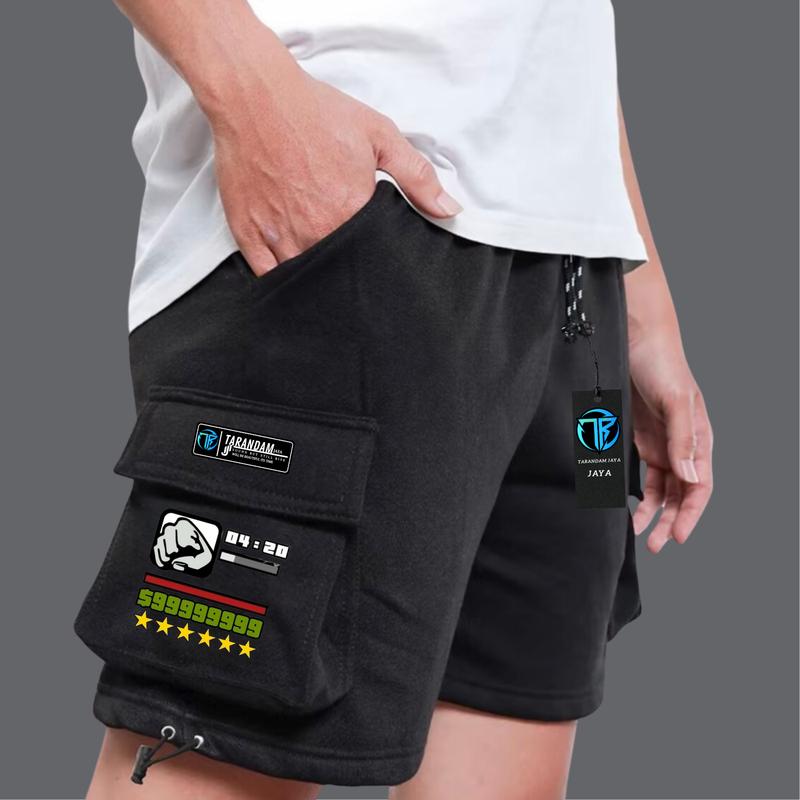 New 2025 Celana Pendek Cargo Pria Keren Motif Grafiti Terbaru Short Pants Kargo Hitam Banyak Motif Size M-L-XL-XXL 4