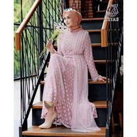 Gambar GAMIS OZIAS BROKAT POLKA PREMIUM 08333 LD 105 & LD 120I Gamis Kondangan Cantik I Gamis Wisuda Remaja Nyaman Panjang - navy, LD 120 dari Ozias.id Kota Administrasi Jakarta Barat 2 Tokopedia