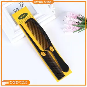 alat sisir set cukur rambut warna hitam 1 set isi 2 pcs model gangang sama model lancip