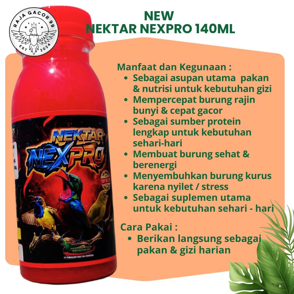 NEKTAR NEXPRO 140ML Pakan Burung Buah Premium Bikin Pleci Kolibri Gacor Cepat Sehat Anti Nyilet