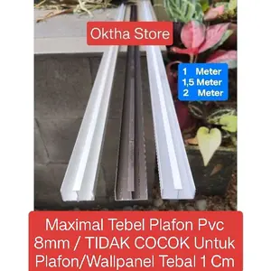 Rell Almunium 2 Jalur Mix Rel Kolong Dapur Rell Etalase Rell M Tersedia Ukuran 1 M 1.5 Meter Dan 2 Meter Warna Hitam Silver Putih