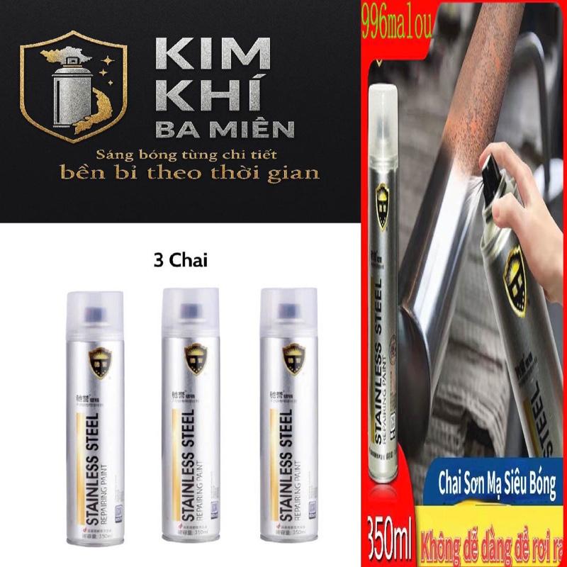Com bo 2-12 chai Sơn Bạc Mạ Crom Sơn Xịt Mạ Chrome Sáng Bóng 350ml - Chai Sơn Mạ Siêu Bóng-Sơn xe