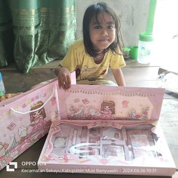 Product Review of cute diary set djournal book buku jurnal anak dengan diy sticker hadiah tahun baru from S**a 0