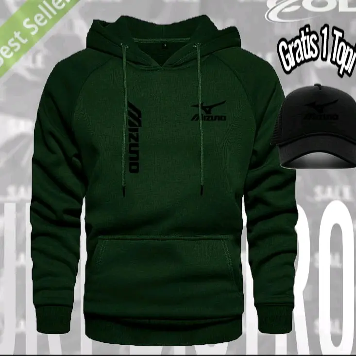 KEFA BONUS TOPI..!! Hoodie Sweater Logo 1205 M1zun0 Kirka Text Hitam bk blok Jaket Hoodie pria dan wanita Terkeren Quality Premium Fleece Nyaman 5
