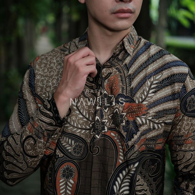 Baju BATIK NAWILIS Kemeja Panjang Pria Slimfit Lapis Furing Premium Motif SATRYO PININGIT 8