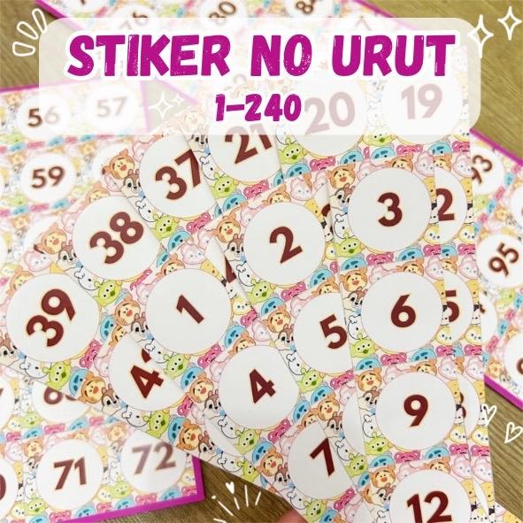 ￼STICKER ANGKA SAJA 1-240/ stiker nomor 1-120 / Stiker Nabung album/ Stiker Album Challenge 0