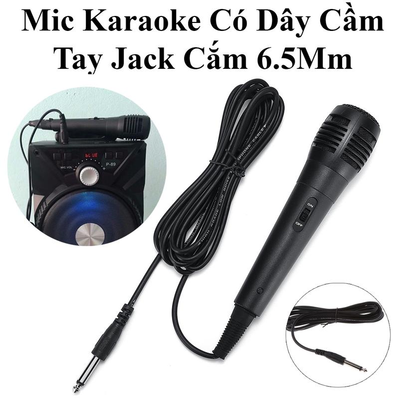 CLUBLU- Micro Có Dây Karaoke Jack 6.5mm Nhỏ Gọn Dùng Cho Loa Bluetooth, Loa Di…