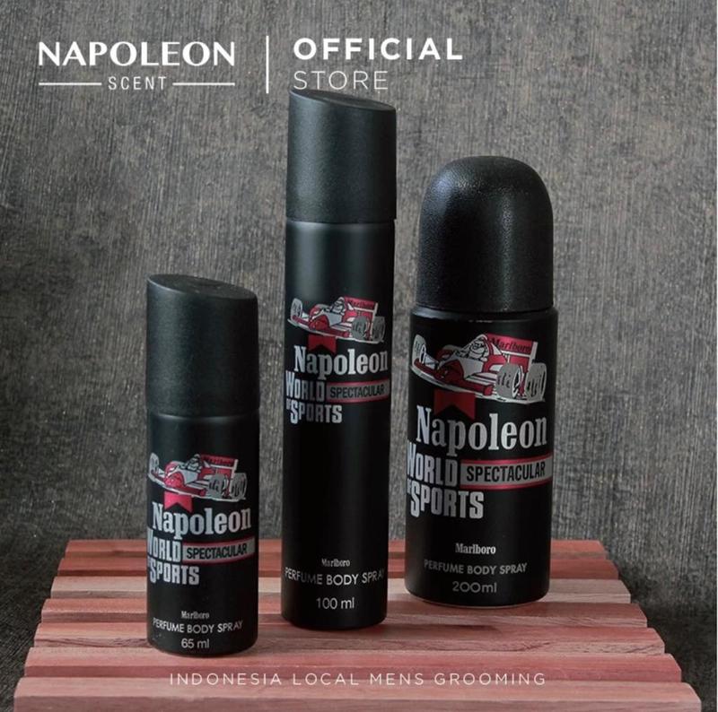 Marlboro Napoleon Parfum Deodorant Spray Pria 200ml Hitam dan Putih 4