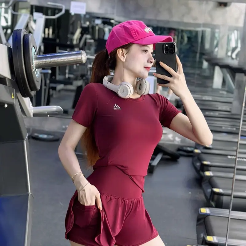Bộ đùi 2 lớp thể thao nữ tập gym yoga, aerobic chạy bộ có túi khóa sau lưng Sport 2