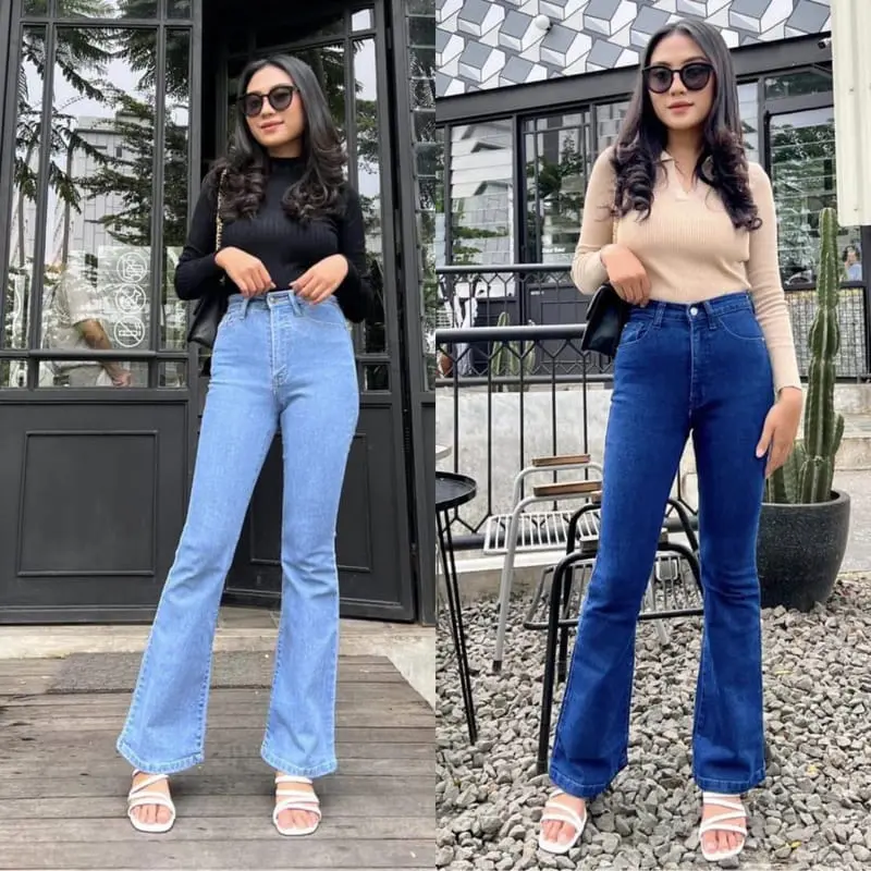 celana jeans cutbray wanita / Celana Jeans Highwaist Stretch Wanita Premium / Korea Cutbray Jeans Highwaist Celana Jeans Wanita Kekinian Melar cutbray jeans wanita