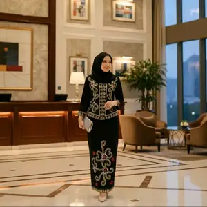 KEBAYA LENGAN PANJANG MOTIF BUNGA CORAK KEBAYA VIRAL KEBAYA ENCIM TREND KEBAYA WISUDA SETELAN WANITA HIGH PREMIUM QUALITY 100% Stretch