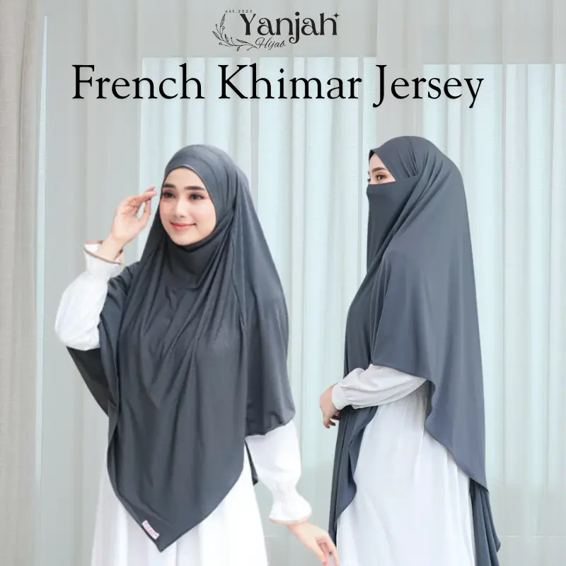 Hijab French Khimar Jersey Arabian Size L dan XL