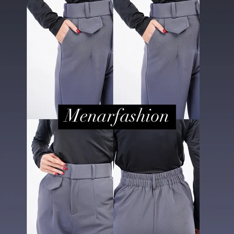 Menar Fashion - Oro Pants Knit Celana Panjang Korean Style / Celana Panjang  Melar  Highwaist Panjang Kulot Panjang Kerja Wanita Basic 2
