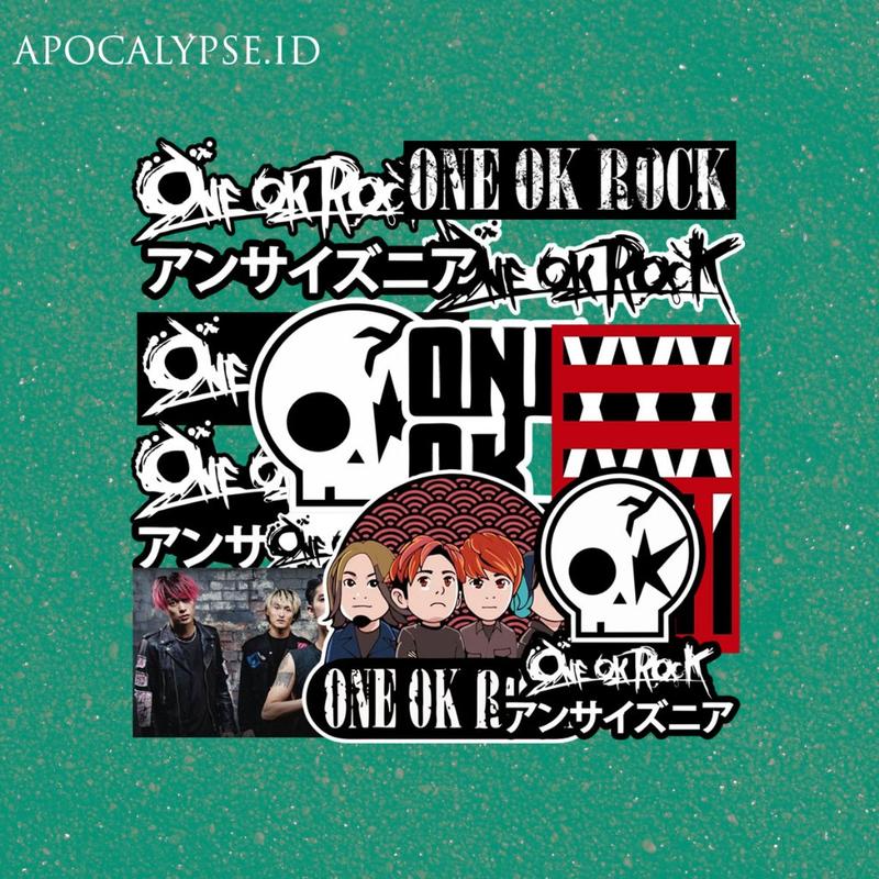 STIKER ONE OK ROCK - STICKER PACK - VINYL ANTI AIR Stiker Helm / Laptop ...