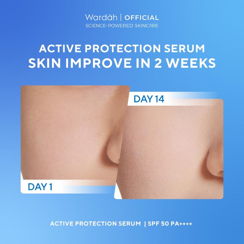 WARDAH UV Shield Active Protection Serum SPF 50 PA ++++ 35 ml - Sunscreen Wajah 0% Alkohol dan Waterproof - Tekstur Ringan - Untuk Semua Jenis Kulit - Skincare 5