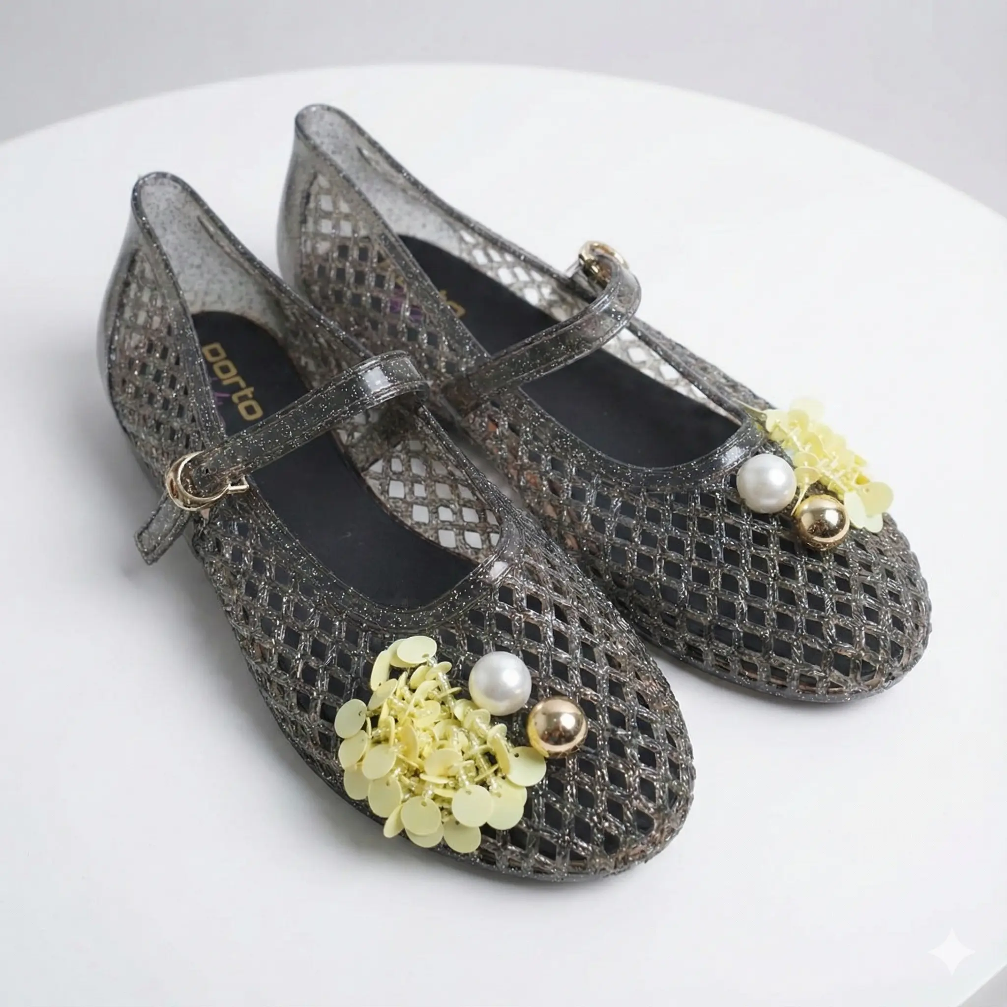 Zoey Glitter Black+Snapbling Yellow