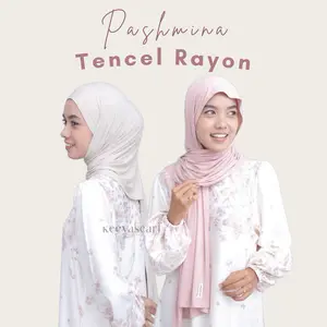 PASHMINA TENCEL RAYON AIRFLOW  by keeyascarf Bahan Temcel Rayon Adem Ringan Flowly Ringan