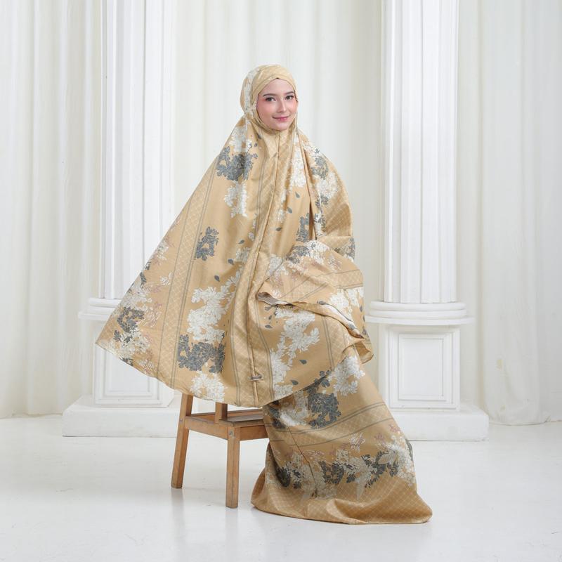 Mukena Travel Dewasa Resleting 2in1 Katun Motif Premium 6