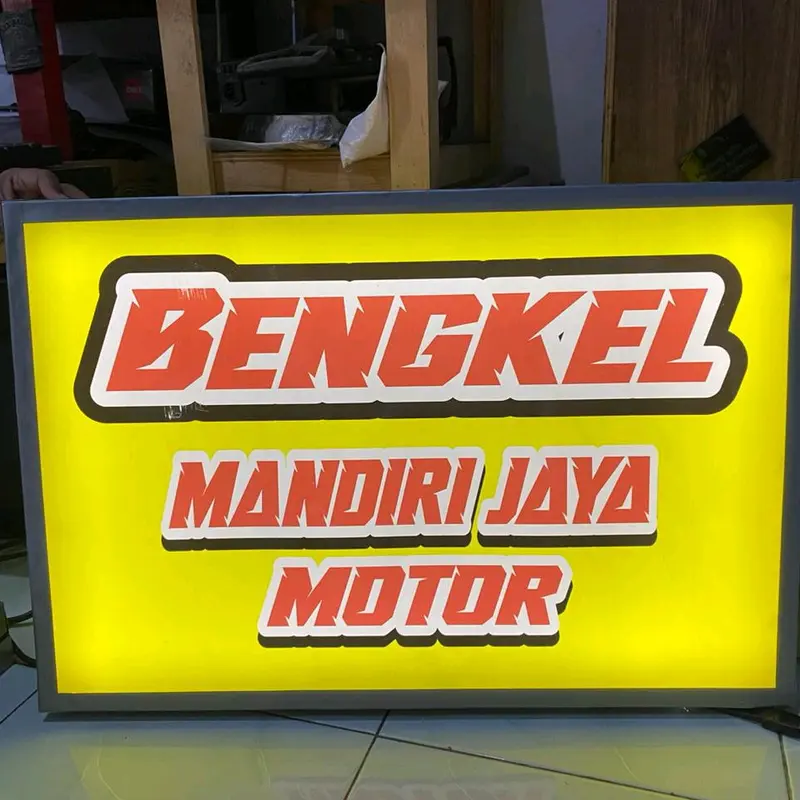 Neon Box Custom 2 Sisi Brilink Apotek Cafe Rumah makan dengan Bracket Besi 2
