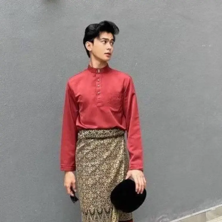 setelan baju koko melayu teluk belngaa cekak musang pakaian adat tradisional melayu bahan baloteli bisa cod 2