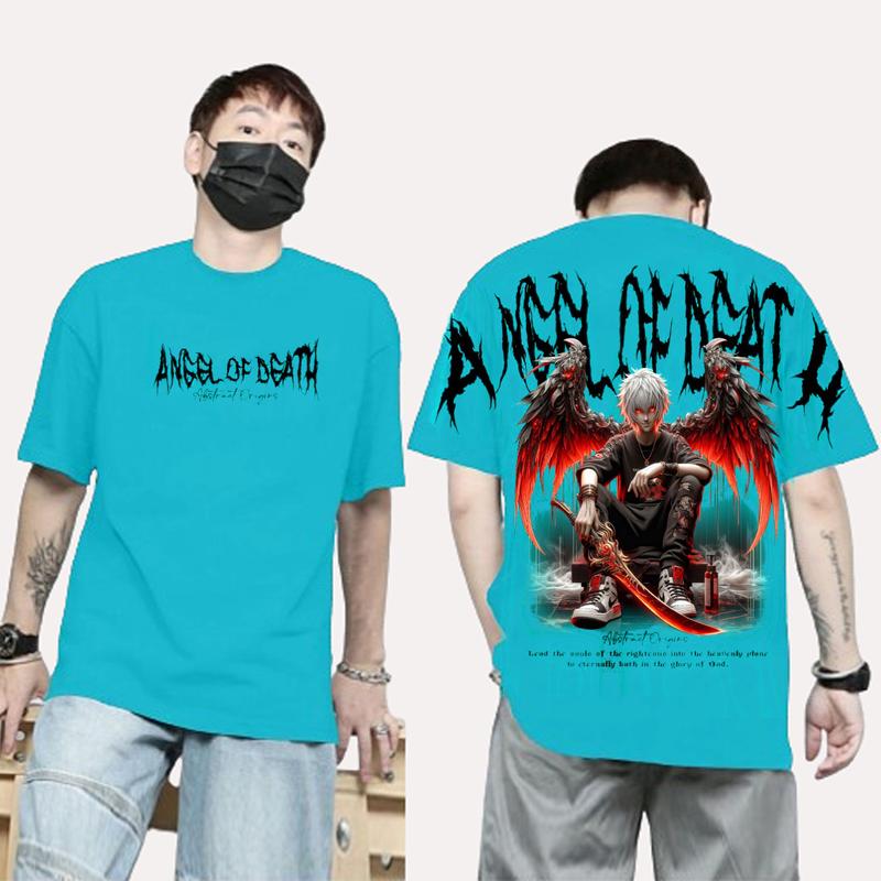 kaos atasan pria ANGEL OF DEAT / kaos pria/wanita full caton cod bayar di tempat Baju Combed Distro Cowok Nyaman Panjang Pendek Oblong Santai 4