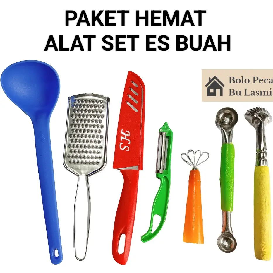 SPESIAL PROMO RAMADHAN / PAKET HEMAT ALAT SET ES BUAH 7 MACAM / Paket Es Buah / Kerokan Buah / Serutan Buah / Cuplek Buah / Kerokan Degan Kelapa Blewah