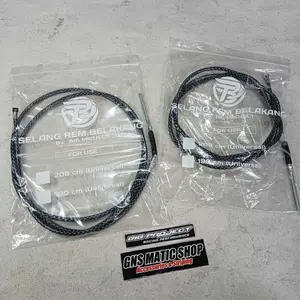 Kabel rem belakang karbon serat karbon merk big project matic honda yamaha vario beat mio nouvo universal semua motor kabel rem bermonting 4/5/67/9/10 cm