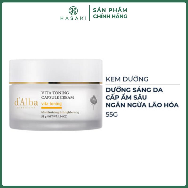 Kem dưỡng da làm sáng và dưỡng ẩm sâu D'Alba 55g Kem viên nang White Truffle Vita Hasaki Sản phẩm
