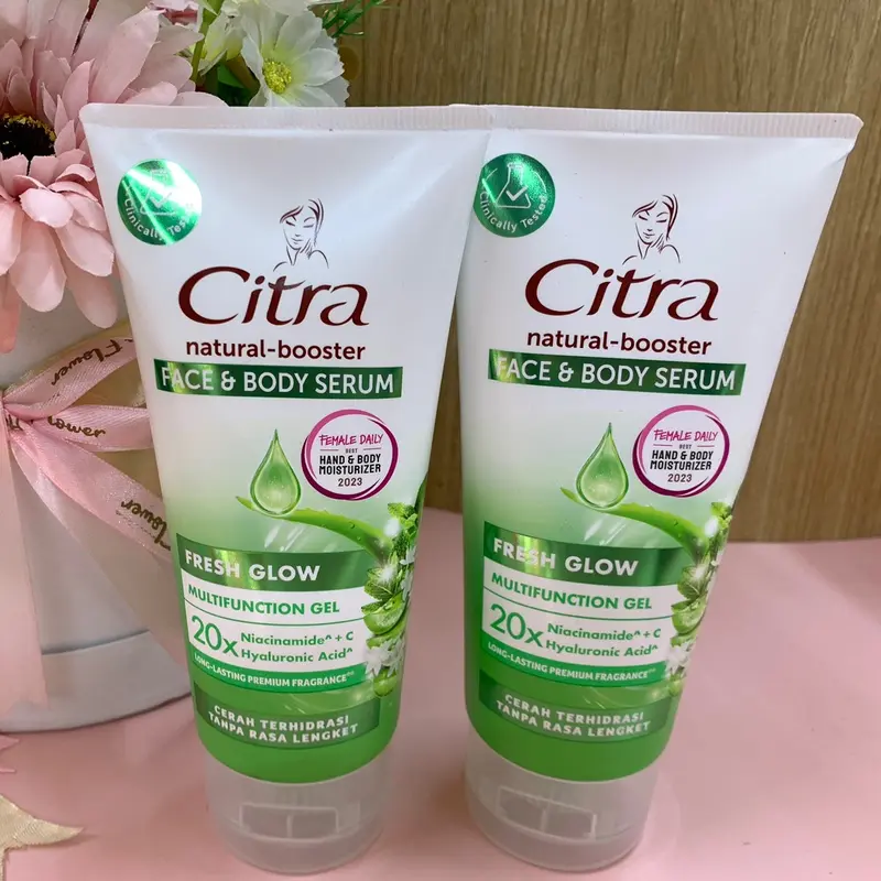 ￼Citra Natural Booster Body Serum Fresh Glow with 20X Niacinamide + Vitamin C & 20X Hyaluronic Acid 180 ML 0