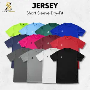 Kaos Polos Oblong Dry-fit Olahraga Sport jersey Futsal sepakbola gym Uniseks Berpori Cepat Kering