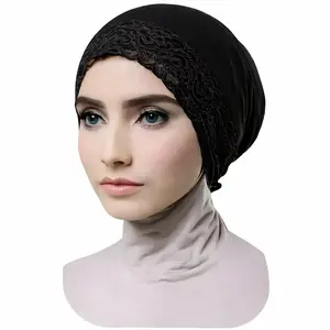 Ciput kaos mix renda barukat tali |Ciput kombinasi renda |Ciput lace |Ciput kaos|Ciput renda|Daleman hijab wanita