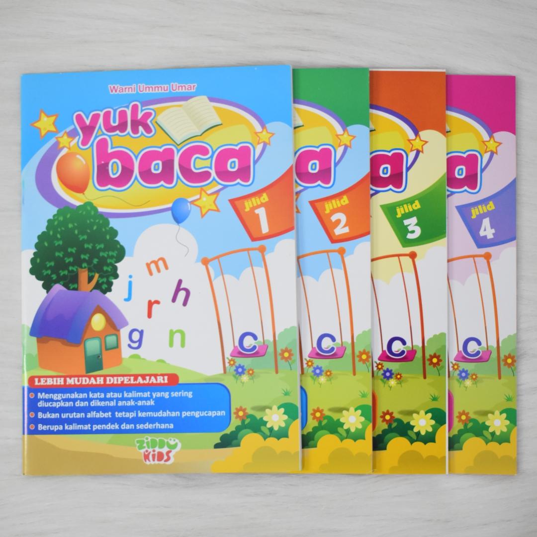 Yuk Baca Buku Belajar Membaca Anak TK Metode Mudah Usia Pra-Sekolah SD Jilid 1-4 Warni Ummu Umar Ziddu Kids