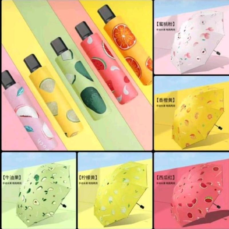 Payung lipat 3D Motif buah lucu 0