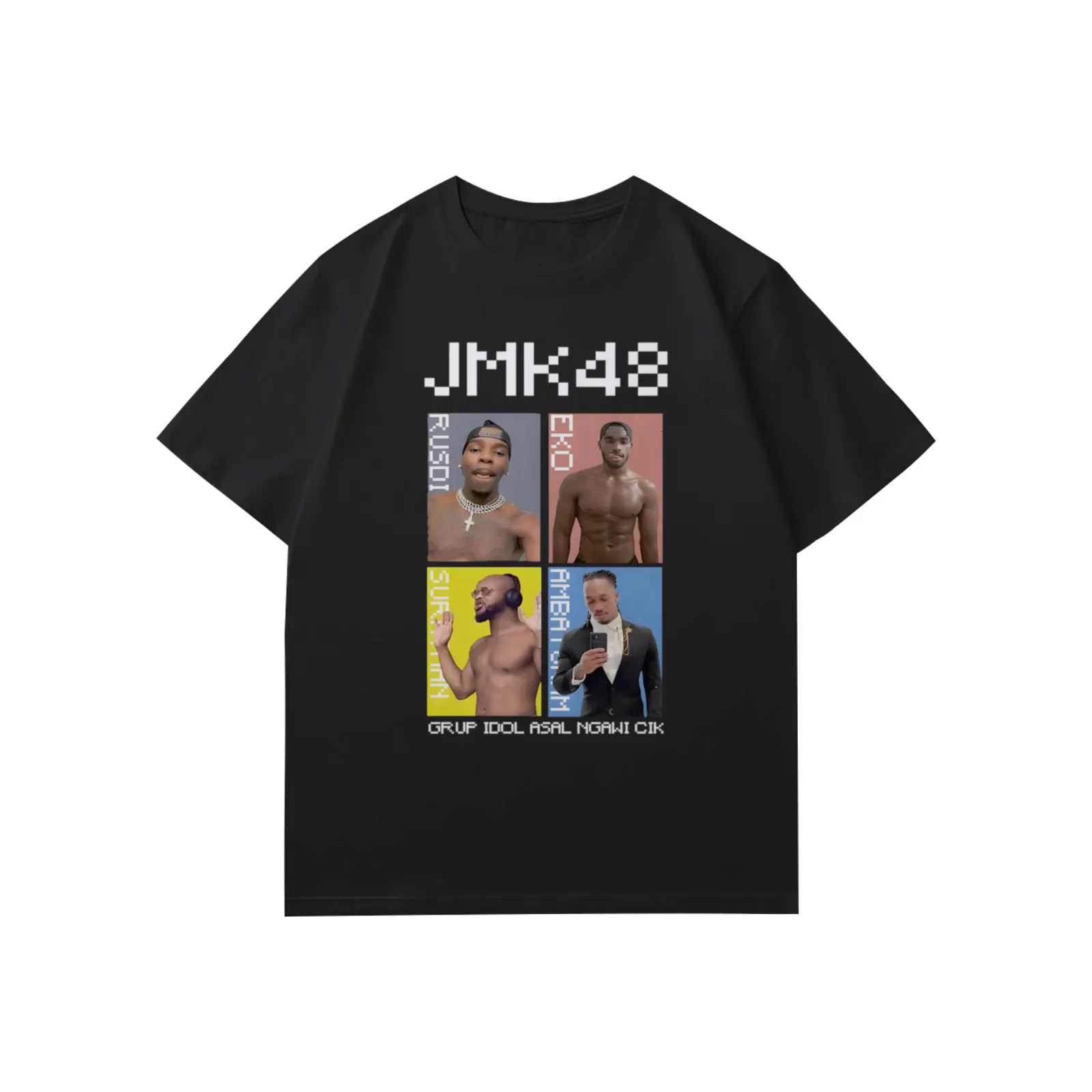 KAOS JMK 48 - KAOS JOMOK ORANG HYTAM NGAWI - BAJU COWOK CEWEK - T-SHIRT DISTRO - COD