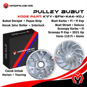 rumah roller bubut custom 13,5 /13,8 pulley racing kode genio, beat deluxe, Scoopy new 2021 PULLEY BUBUT BEAT Kirian CVT custom KIPAS RUMAH ROLLER BEAT BUBUT DRAJAT HONDA BEAT KIPAS PULLEY BEAT ESP FI