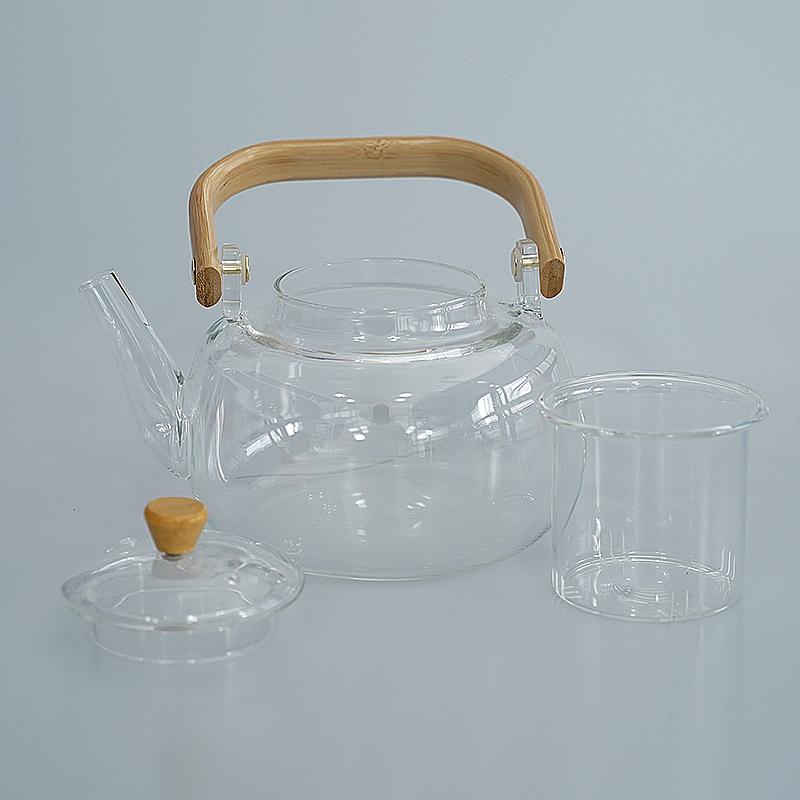 Teapot,square glass teapot with a lifting loop handle 3
