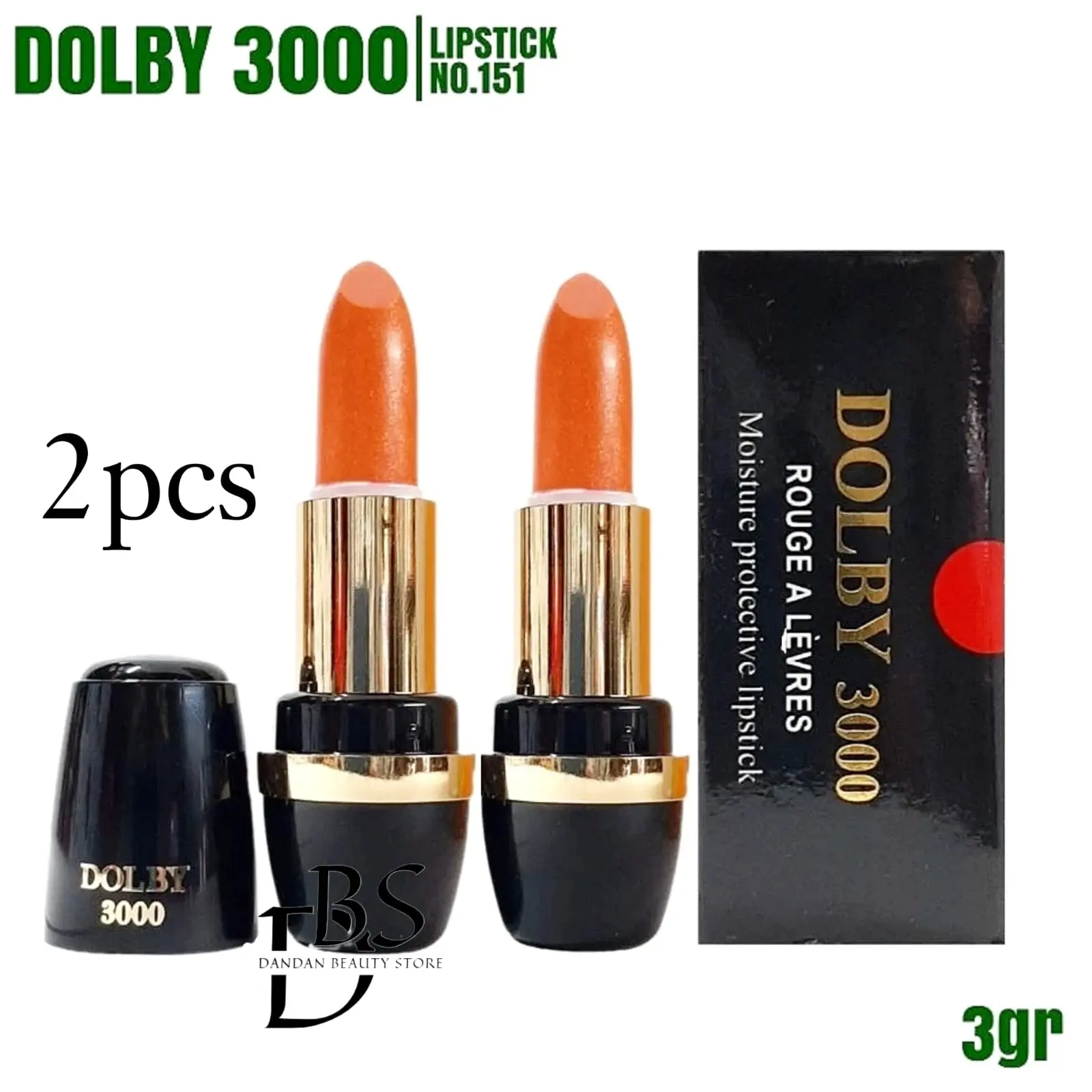 2pcs Lipstik Dolby 3000 No.151 Pewarna Bibir Original Lipstick Putar Original