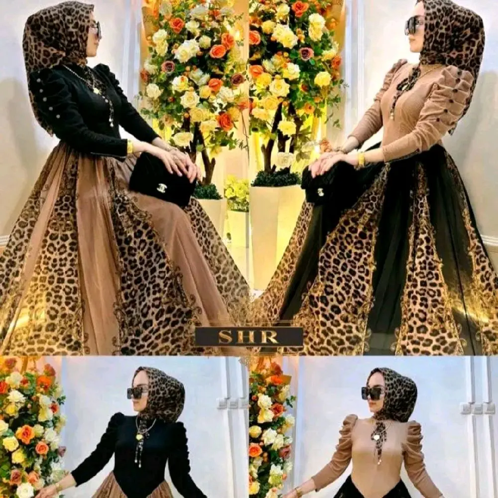 GAMIS SHR LEOPARD KAOS RAJUT MIX CERUTY IMPORT KODE: JSR