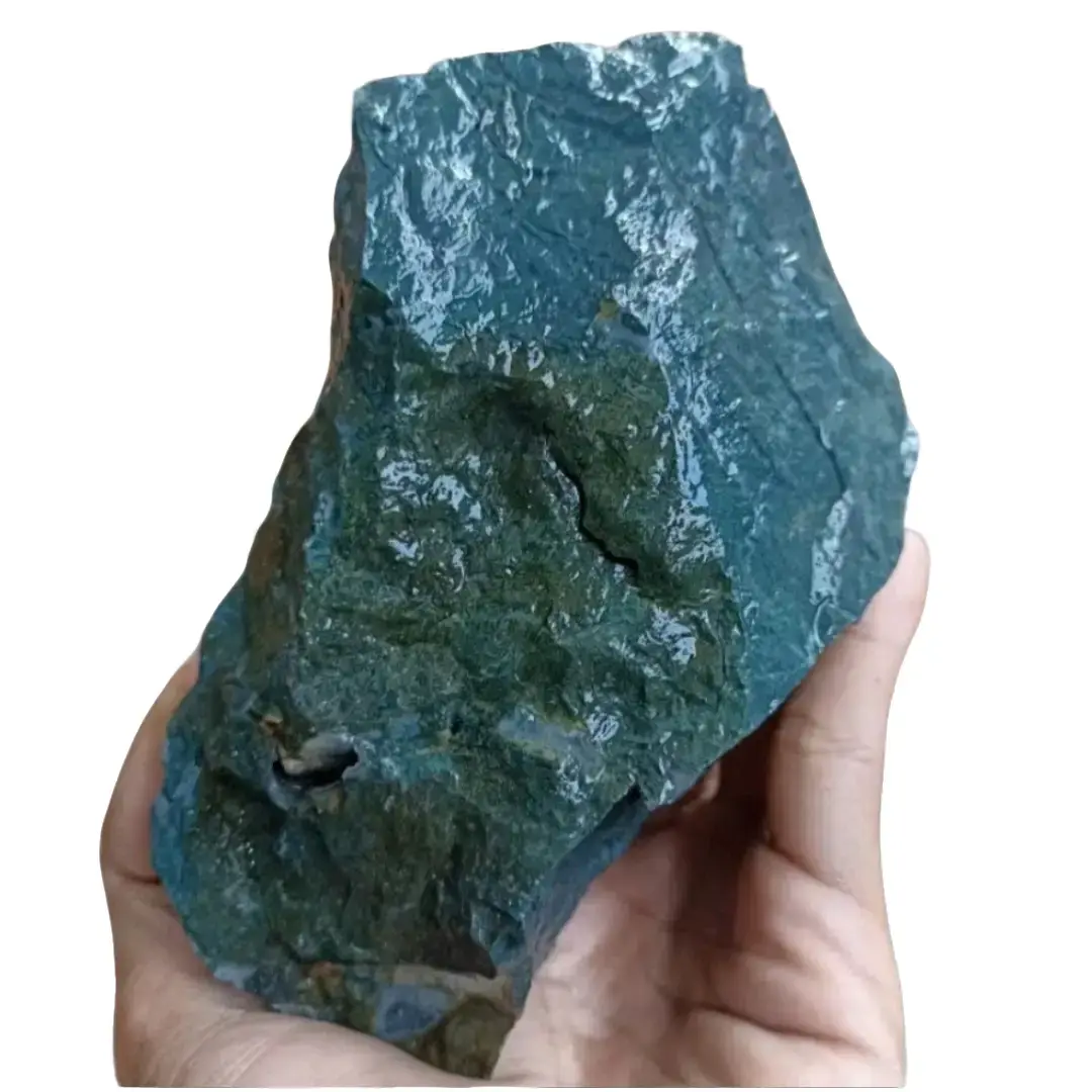 bahan batu akik hijau lumut natural alam 1kg