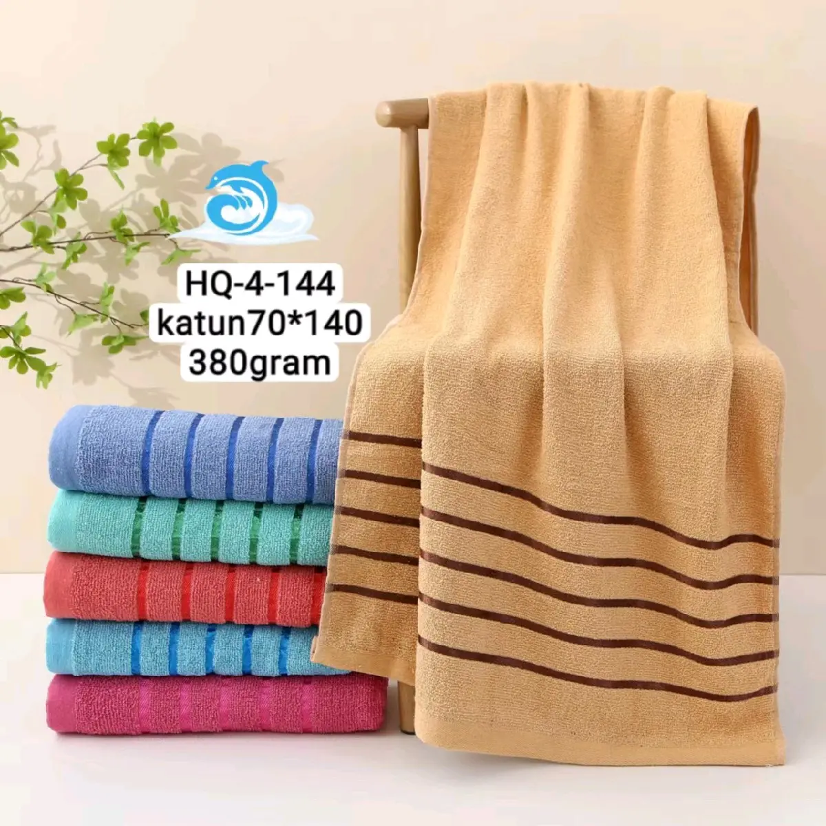 Handuk mandi dewasa 380 gram ukuran 70cm x 140 cm Combed Cotton HQ-4-144