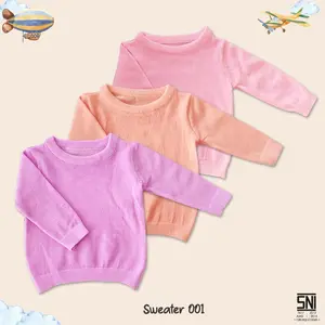 Alecang Store - Sweter bayi Laki-Laki / perempuan warna pastel Rajut Fashion Sweater