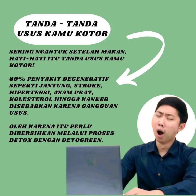 DetoGreen Teh Hijau Minuman tea Herbal Pembersih Usus 1