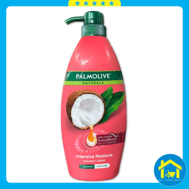 Palmolive Naturals Dầu gội Palmolive chai 600ml & 180ml - Dầu gội trái dừa & Olive - Bổ sung độ ẩm tức thì - Mềm mượt suốt 24 giờ - Hương thơm dài lâu