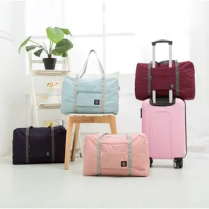 85 Motif New Foldable Travel BAG - Hand Carry  Tas Lipat Polos Pink
