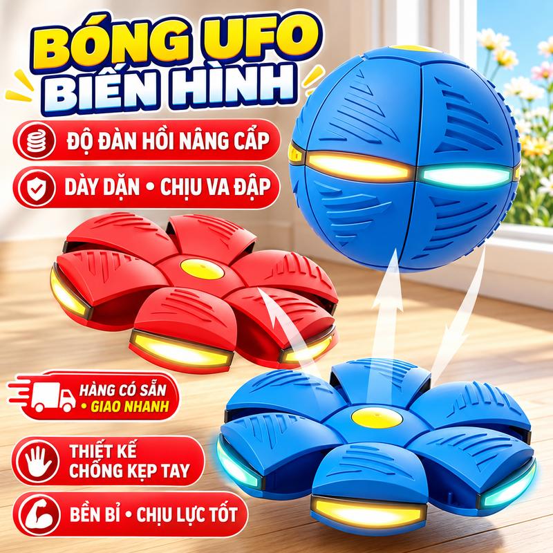 Đồ chơi bóng UFU biến hình kỳ thú, thích hợp cho trẻ và vật nuôi em vui chơi ngoài trời, có đèn led sáng đủ màu đa dạng, chất liệu bên bỉ không lo hư hỏng, nhiều màu bắt mắt.