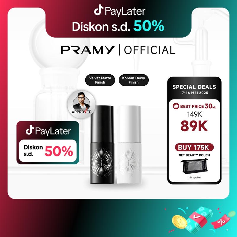 [Special Price] Pramy Moisturizing Setting Spray Matte | Dewy Finish – 30ML | Anti Cakey and Long Lasting Makeup Hingga 12 Jam | Moisturizing Flawless and Glowing Micro Fine Mist |  Melembabkan Kulit dan Mengontrol Minyak Berlebih | Primer Fixing 1