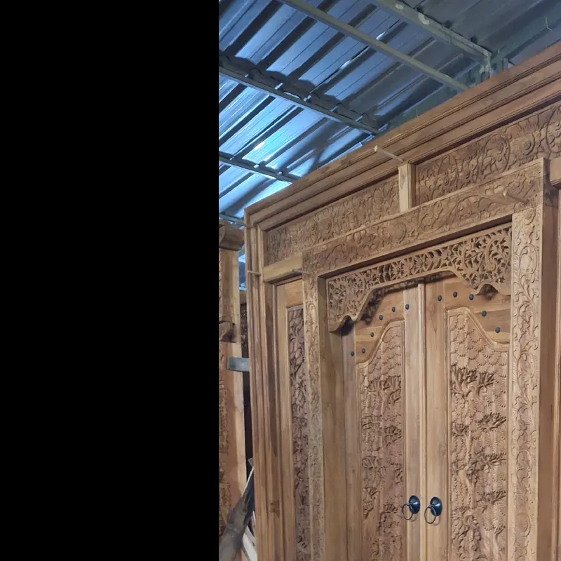 Pintu gebyok minimalis modern Kayu 1