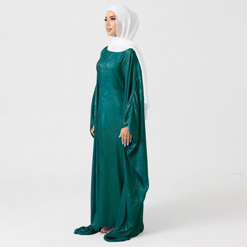 Product Introduction of Shimmer Butterfly abaya ,Batwing shinny abaya, Butterfly caftan Plus size elegant dress 3